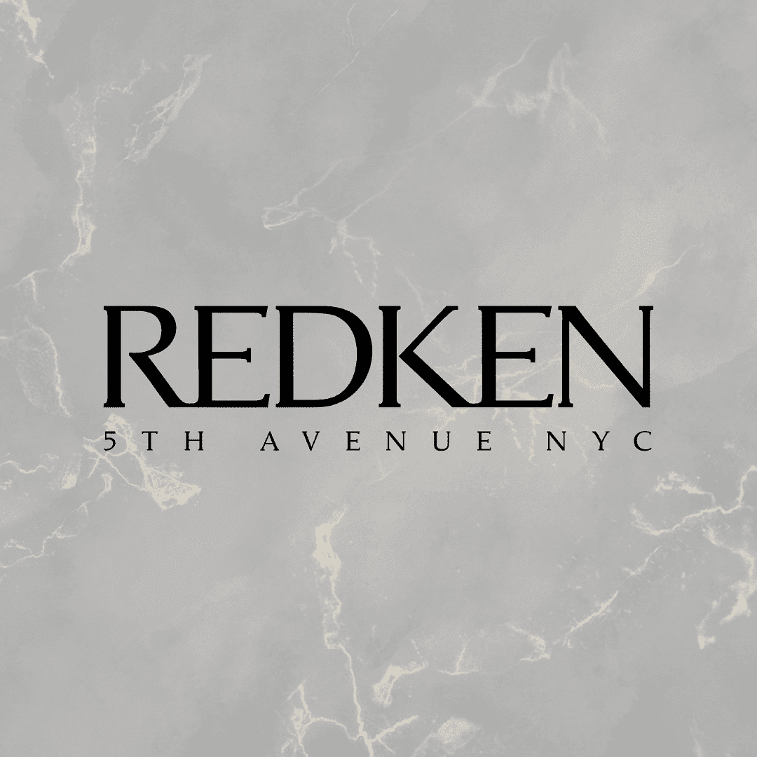 Redken 5th Avenue NYC logo on a marble background.